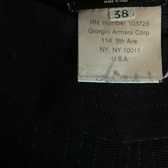 Rare Vintage 90s Giorgio Armani Borgo 21 Black 2 Piece Suit Size 2 EU 38 - Picture 10 of 15